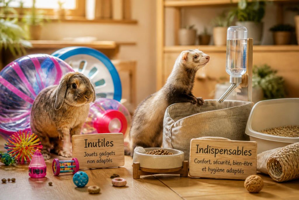 découvrez les accessoires souvent inutiles vendus pour les nouveaux animaux de compagnie (nac) et ceux qui sont réellement indispensables pour leur bien-être.
